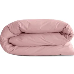 Housse de couette uni 280x240 cm percale de coton MANOIR Rose