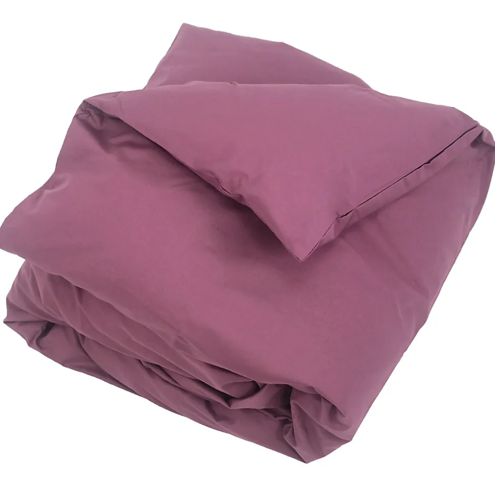 Housse de couette uni 240x220 cm coton ALTO Raisin