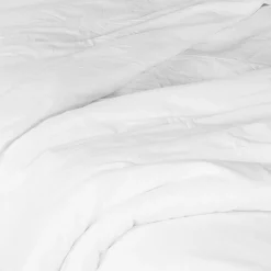 Housse de couette unie en coton Lavé (260x240 cm - Blanc)