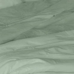 Housse de couette unie en coton Lavé (240x220 cm - Kaki)