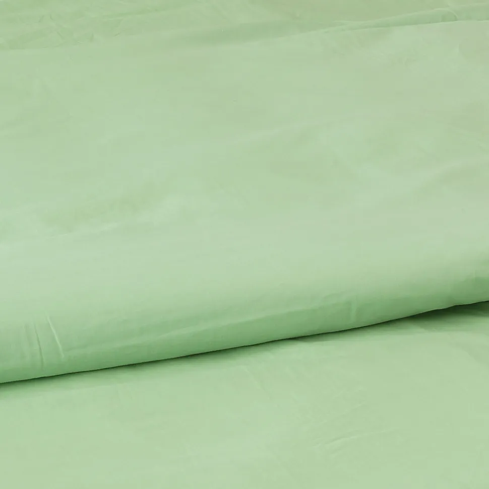 Housse de couette unie en coton Lavé (260x240 cm - Vert clair)