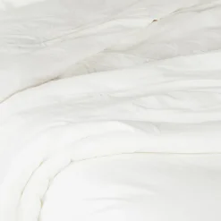 Housse de couette unie en coton Lavé (140x200 cm - Ivoire)