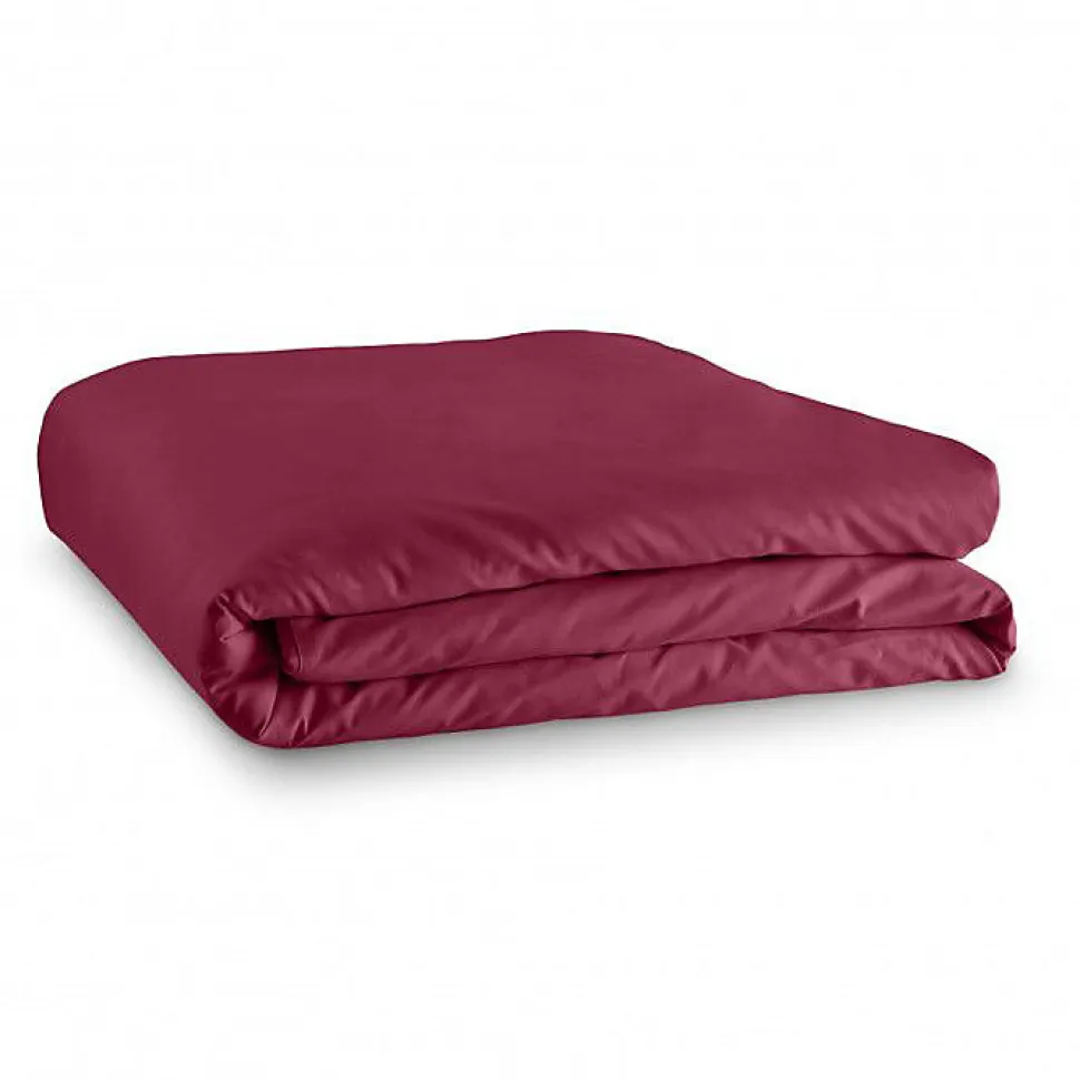 Housse de couette unie Rouge 260 x 240 cm / 100% Coton / 57 Fils/cm² pour lit 2 places "King Size"