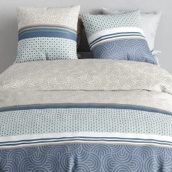 Housse de couette 240x220 + 2 taies en coton 57 fils