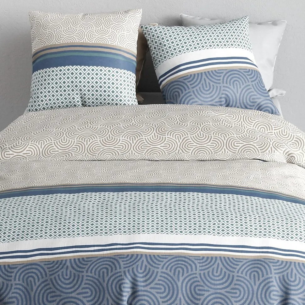 Housse de couette 240x220 + 2 taies en coton 57 fils