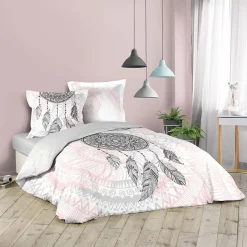 Housse de couette 200x200 + 2 taies Namaste coton