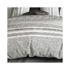 Housse de couette 240x220 + 2 taies en coton 57 fils