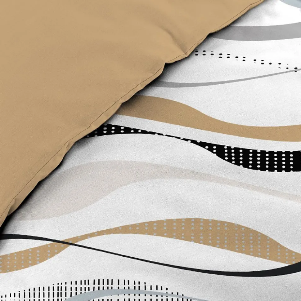 Housse de couette 240x220 + 2 taies VAGUELINE Naturel