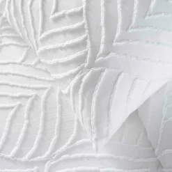 Housse de couette 240x220 + 2 taies tuftée blanche