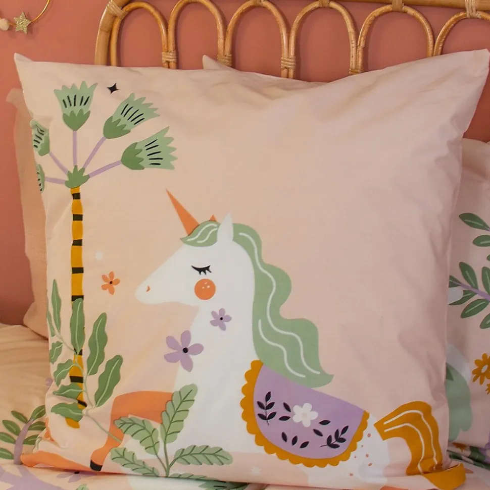 Housse de couette 140x200 + 1 taie LICORNE coton 57fils