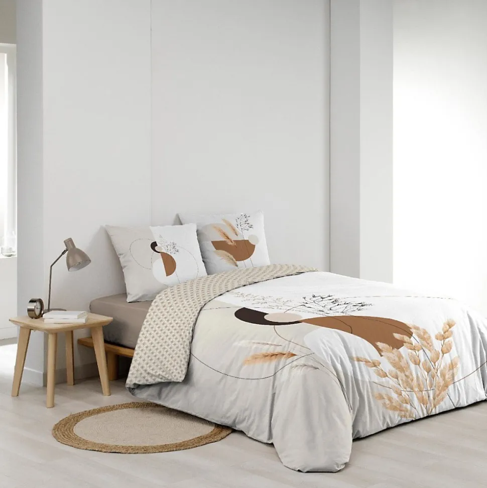 Housse de couette 240x220 + 2 taies PAMPA 100% coton