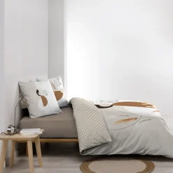 Housse de couette 240x220 + 2 taies PAMPA 100% coton