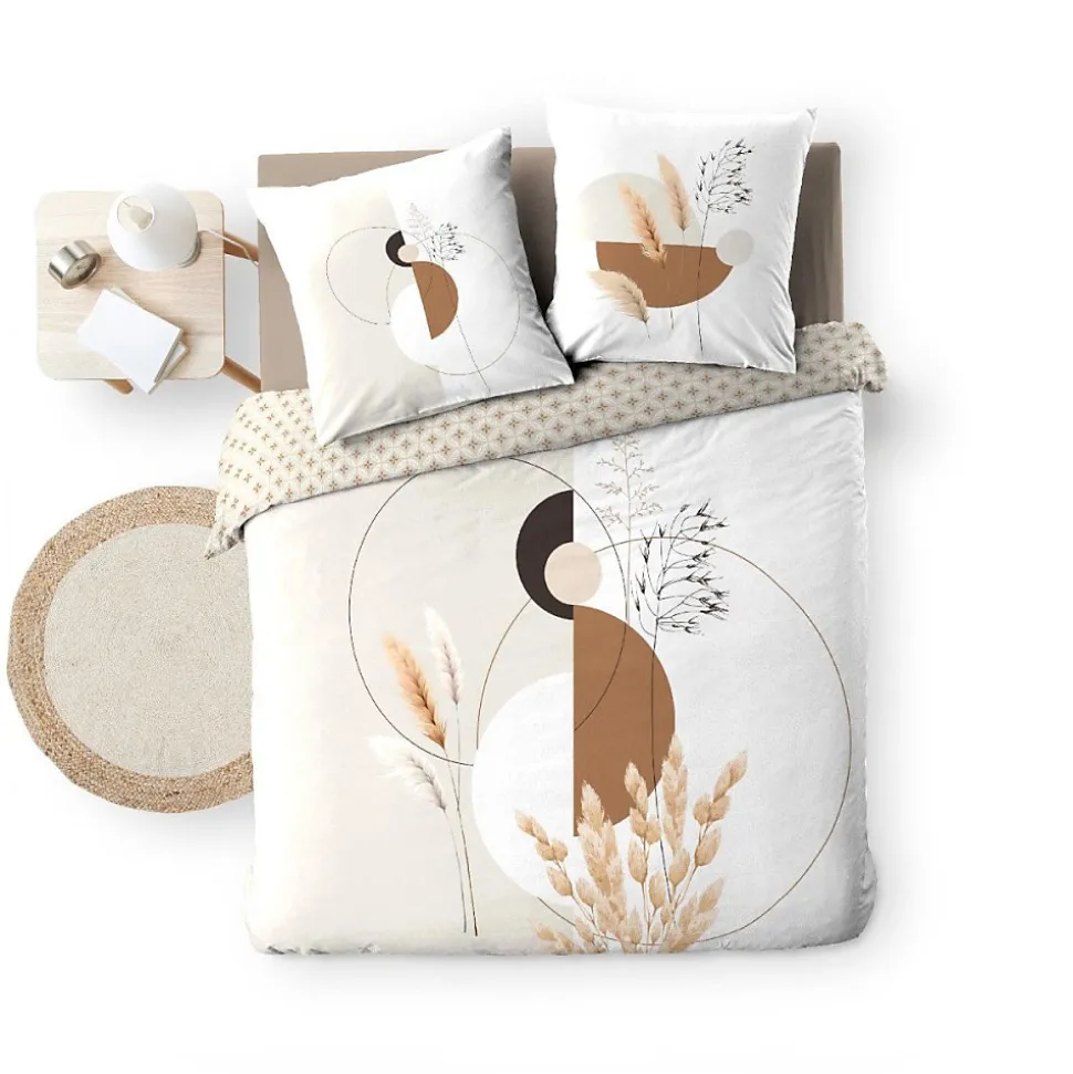 Housse de couette 240x220 + 2 taies PAMPA 100% coton