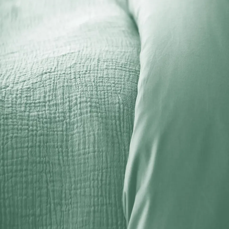 Housse de couette 240x260 + 2 taies d'oreiller 63x63 cm gaze de coton amande