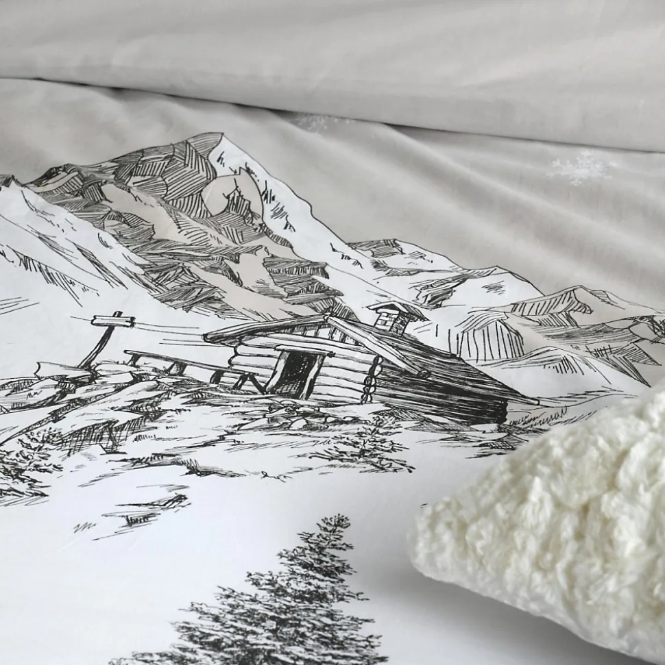 Housse de couette 140x200 + 1 taie coton 57 fils