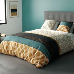 Housse de couette 260x240 + 2 taies coton 57 fils