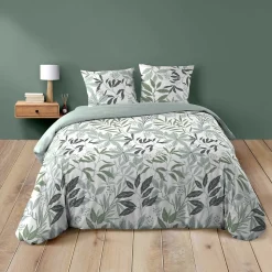 Housse de couette 240x220 + 2 taies VOLTINE 100% coton