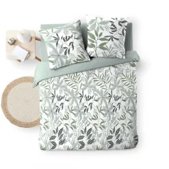 Housse de couette 240x220 + 2 taies VOLTINE 100% coton