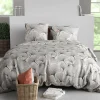 Housse de couette 240x220 + 2 taies en coton 57 fils