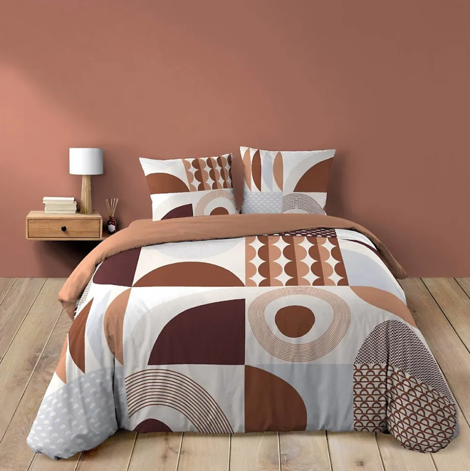 Housse de couette 240x220 + 2 taies GEMMA 100% coton