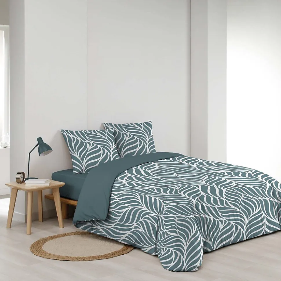 Housse de couette 240x220 + 2 taies 100% coton 57fils