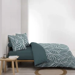 Housse de couette 240x220 + 2 taies 100% coton 57fils