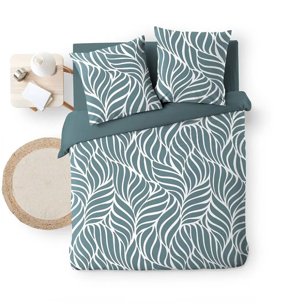 Housse de couette 240x220 + 2 taies 100% coton 57fils