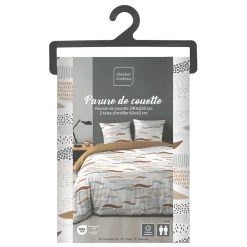 Housse de couette 240x220 + 2 taies imprimées VAGUES