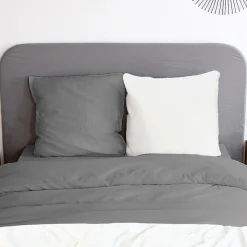 Housse de couette 260x240 + 2 taies Chaude et douillette grise