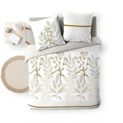 Housse de couette 240x220 + 2 taies RAONI 100% coton 57fils