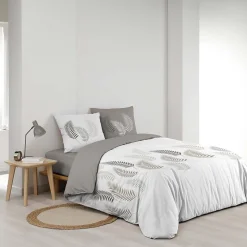 Housse de couette 240x220 + 2 taies Goyave coton 57 fils