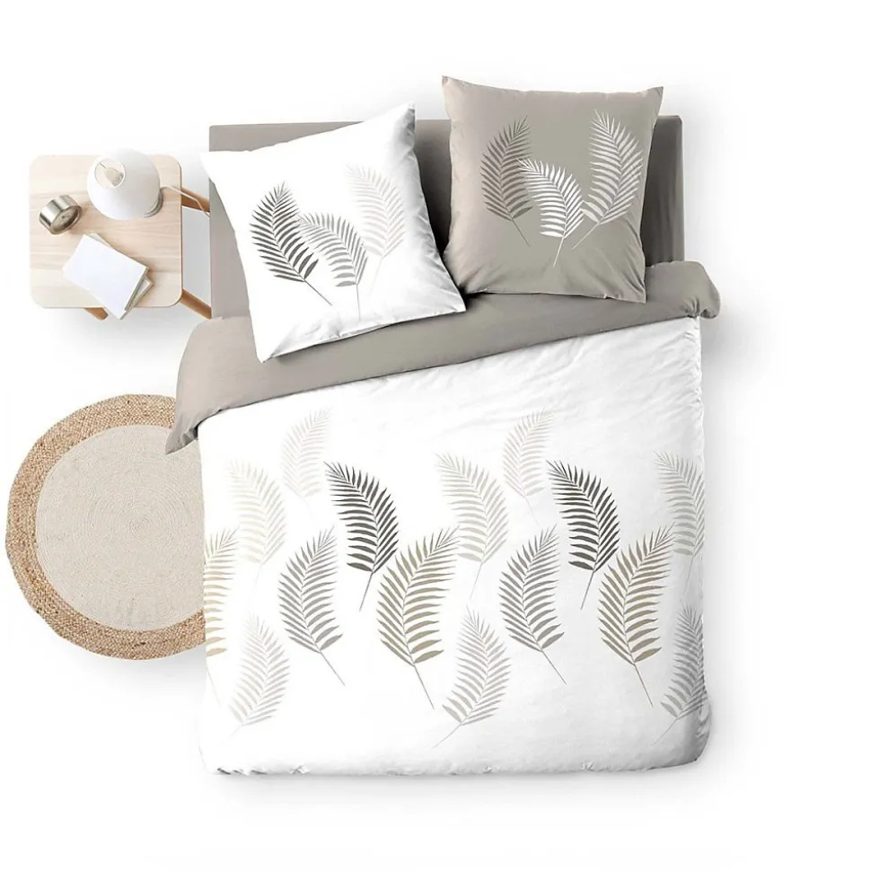 Housse de couette 240x220 + 2 taies Goyave coton 57 fils