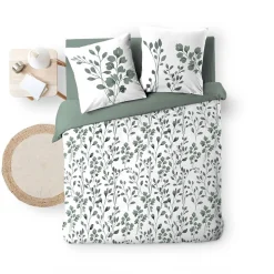 Housse de couette 240x220 + 2 taies 100% coton 57fils