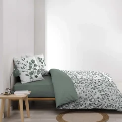 Housse de couette 240x220 + 2 taies 100% coton 57fils