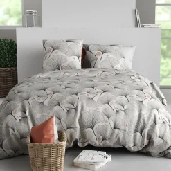 Housse de couette 260x240 + 2 taies en coton 57 fils