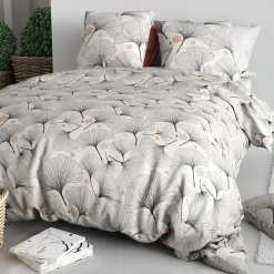 Housse de couette 260x240 + 2 taies en coton 57 fils