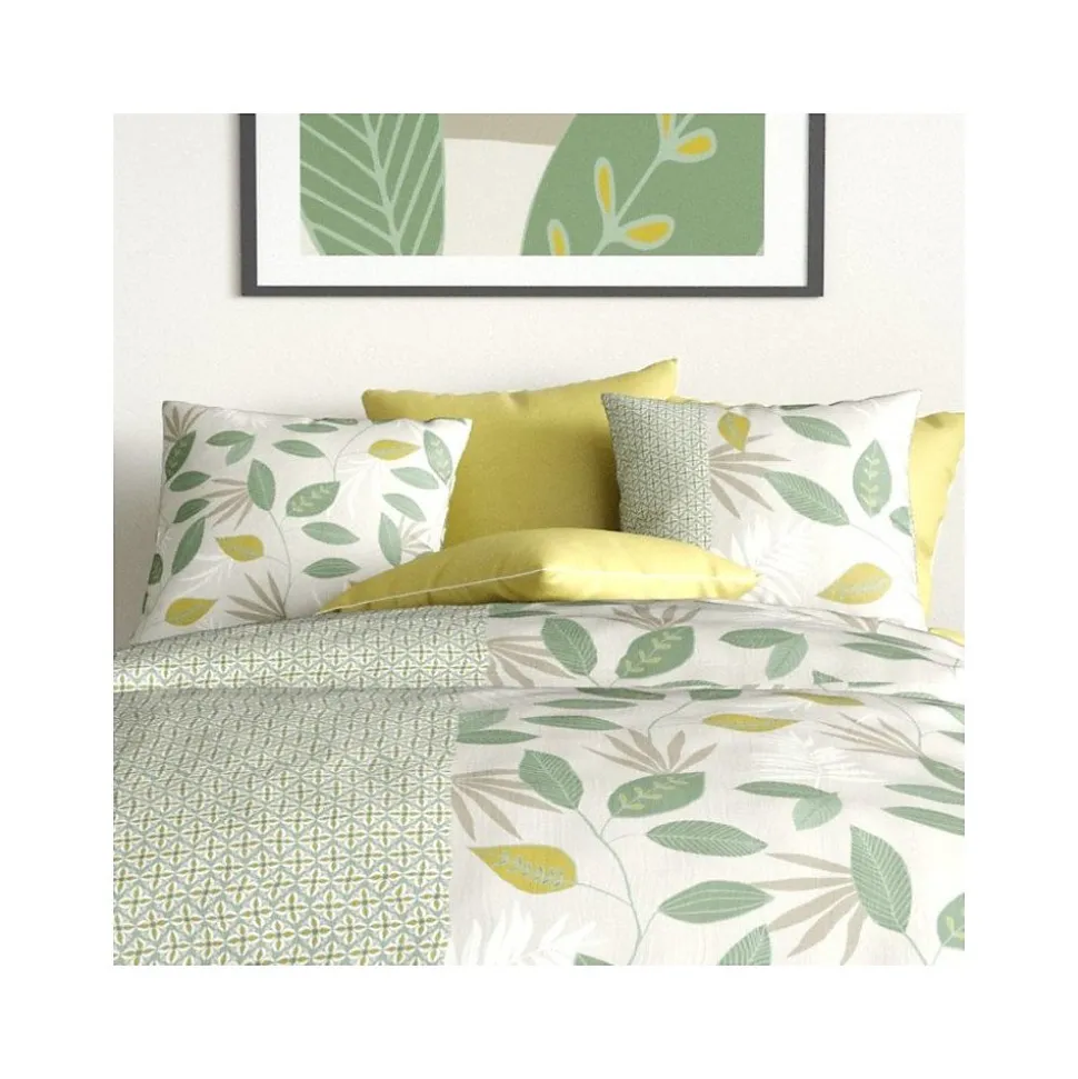 Housse de couette 260x240 ARECA + 2 taies coton 57 fils