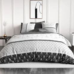 Housse de couette 240x220 Casta + 2 taies coton 57 fils
