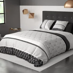 Housse de couette 240x220 Casta + 2 taies coton 57 fils