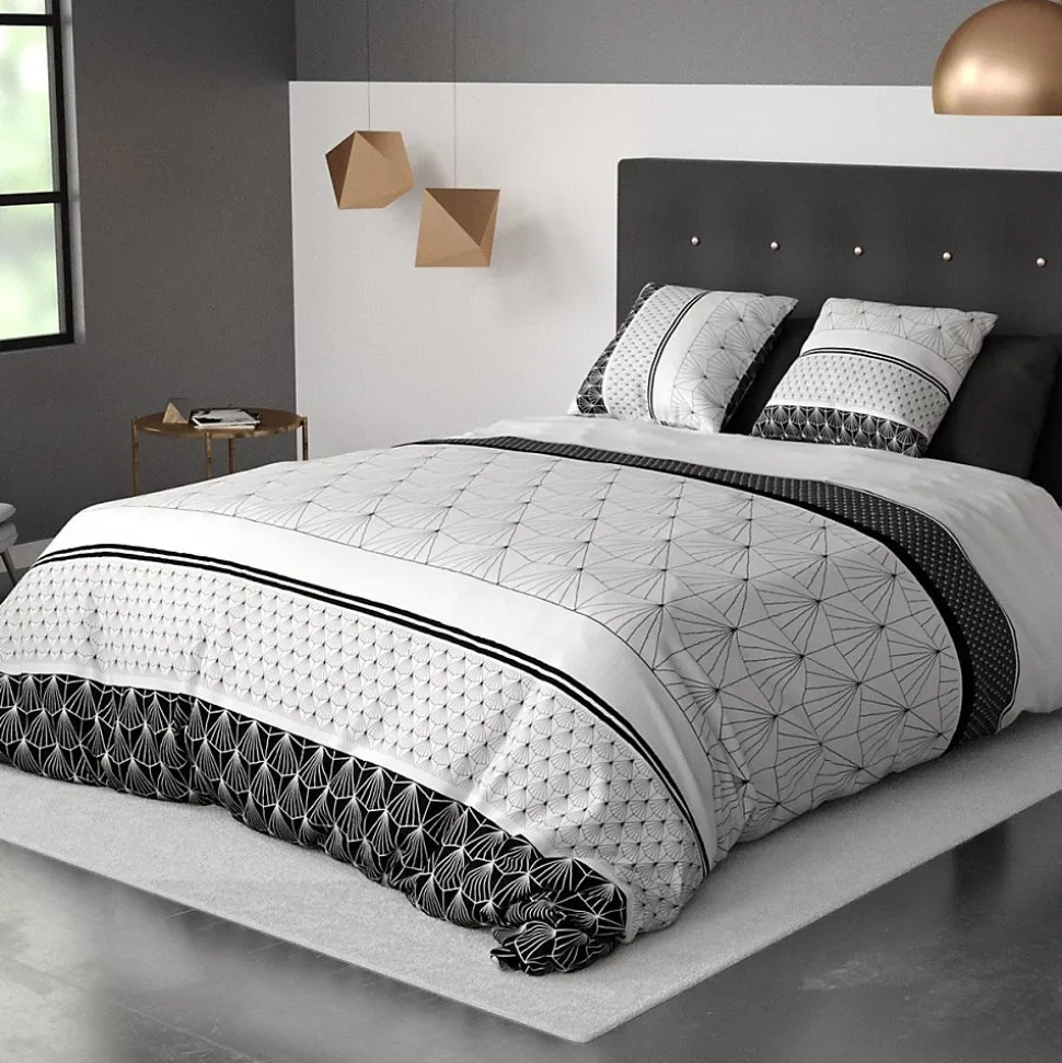 Housse de couette 240x220 Casta + 2 taies coton 57 fils