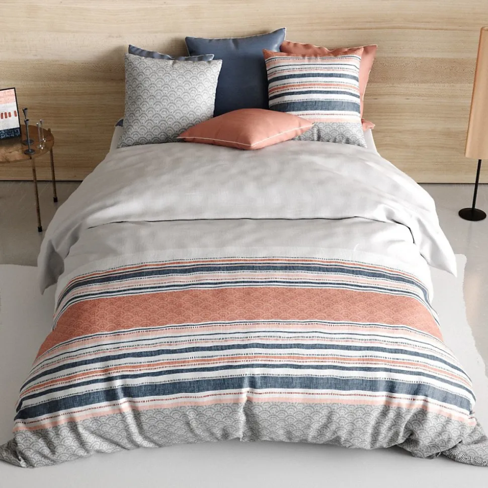 Housse de couette 240x220 CHAKRA + 2 taies coton 57 fils