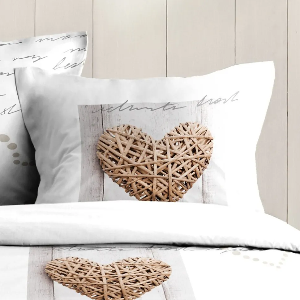 Housse de couette 240x220 CHARMING + 2 taies coton 57 fils