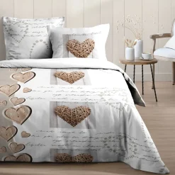 Housse de couette 240x220 CHARMING + 2 taies coton 57 fils