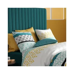 Housse de couette 240x220 CITE D'OR + 2 taies coton 57 fils