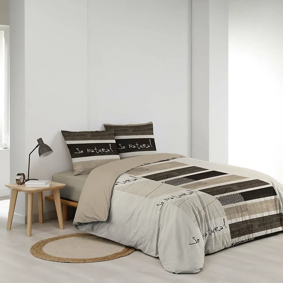 Housse de couette 220x240 cm + 2 taies 100% coton So natural