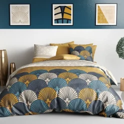 Housse de couette 240x260 cm + 2 taies d'oreiller 63x63 cm coton maka