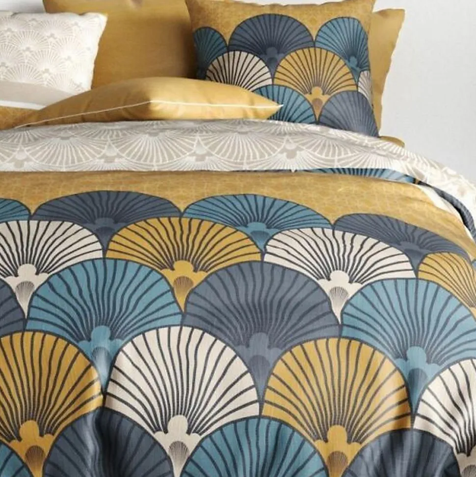 Housse de couette 240x260 cm + 2 taies d'oreiller 63x63 cm coton maka