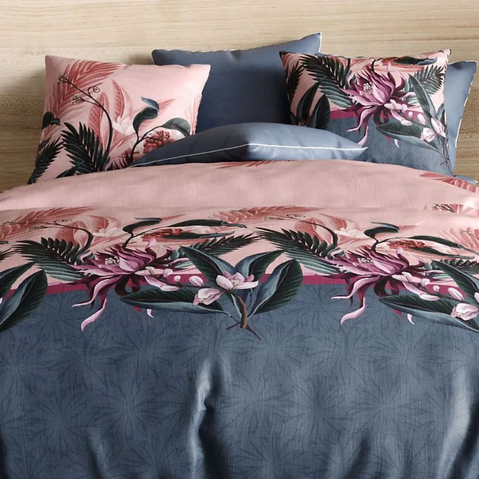 Housse de couette 240x260 cm + 2 taies d'oreiller 63x63 cm coton flora