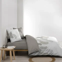 Housse de couette 220x240 cm + 2 taies 100% coton Goyave