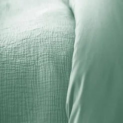 Housse de couette 220x240 cm + 2 taies d'oreiller 63x63 cm gaze de coton amande